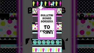 Stanley Cup Inspired Neon Borders | Bulletin Board Printable Borders | Unique Classroom Decor Ideas