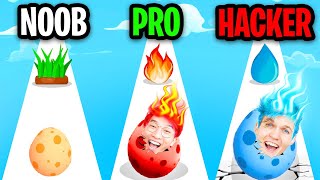 NOOB vs PRO vs HACKER In EVOLVING RUN!? (ALL LEVELS!)