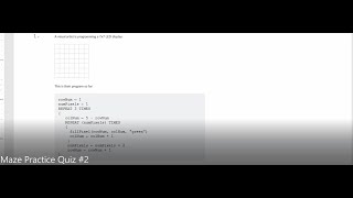 JAVA - Lesson #31 - APCSP Maze Practice Quiz #2 Net Worth