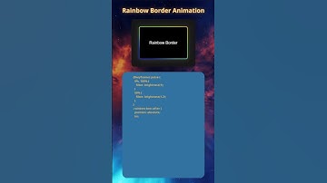 Rainbow Border Animation #learnhtml5andcss3 #coding #programming #html #cssanimation #css