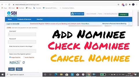 Sbi Nominee Online | How to Add SBI account Online Nominees | SBI account me Nominee add kare