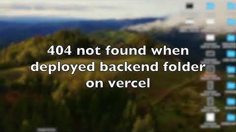 404 not found when deploy on Vercel. handle issue with 2 steps