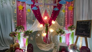 Proses Pemasangan Dekorasi Untuk Acara Aqiqah Tutorial Dekorasi Backdrop