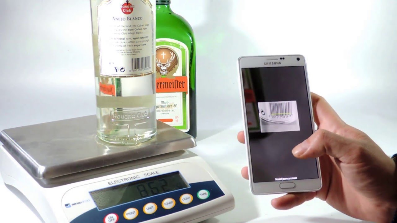 SpeedBAR alcohol inventory Android App with bluetooth scale