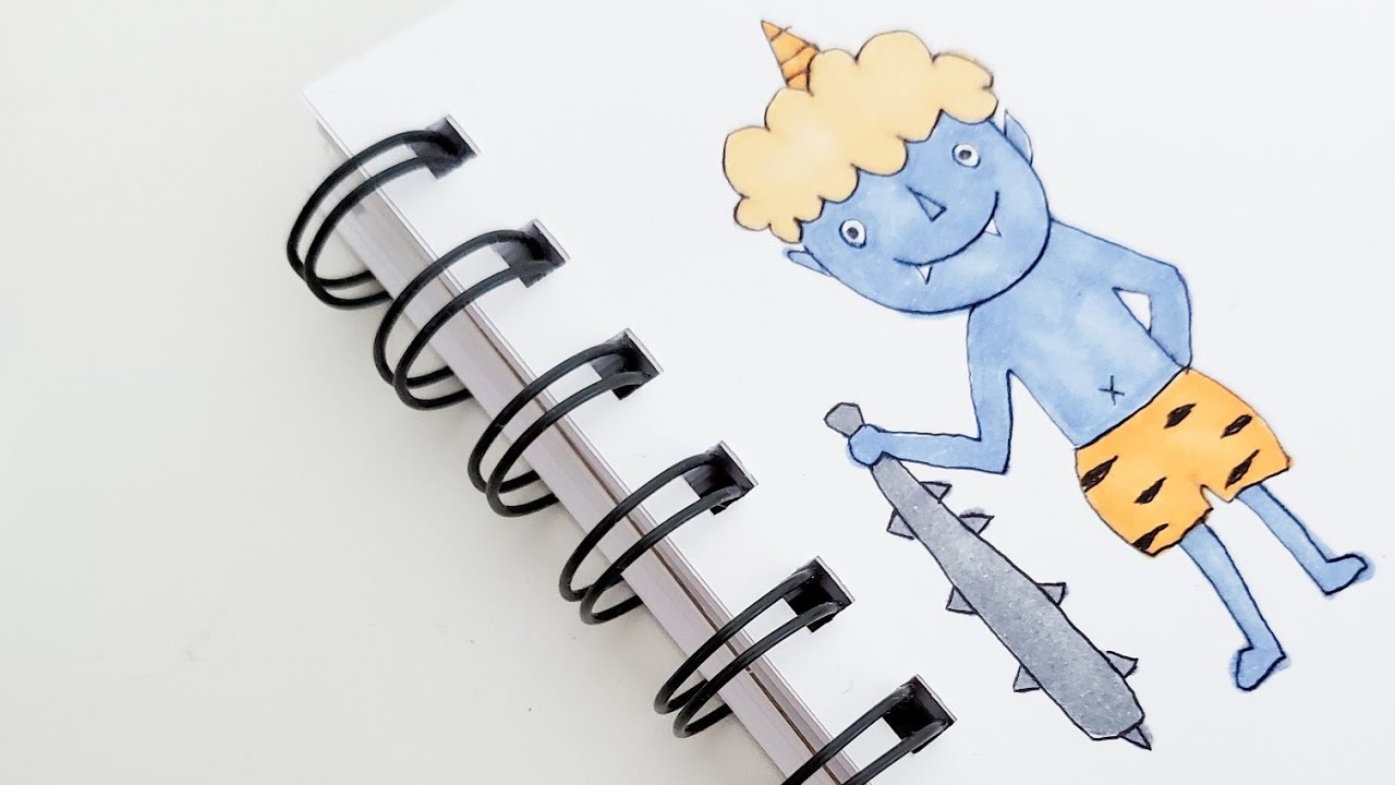 かんたん可愛い鬼のイラストの描き方 Youtube