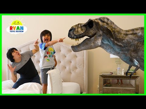 Dinosaur Park Ct - Jurassic World Fallen Kingdom Dinosaurs T-Rex Visits Ryan ToysReview at home!
