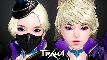 TRAHA Online - Open Beta All Class vs Character Creation ShowCase Full - UE4 Mobile Games 2019