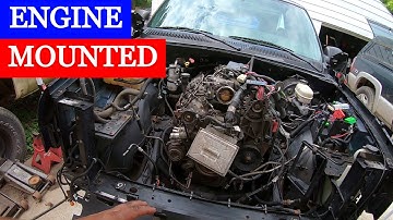 LOW BUDGET V6 To V8 Silverado Conversion, Part 2 Getting The Engine Bolted In!!