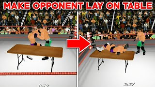 How to make your opponent lay on Table - Wrestling Revolution 3D | WR3D screenshot 1