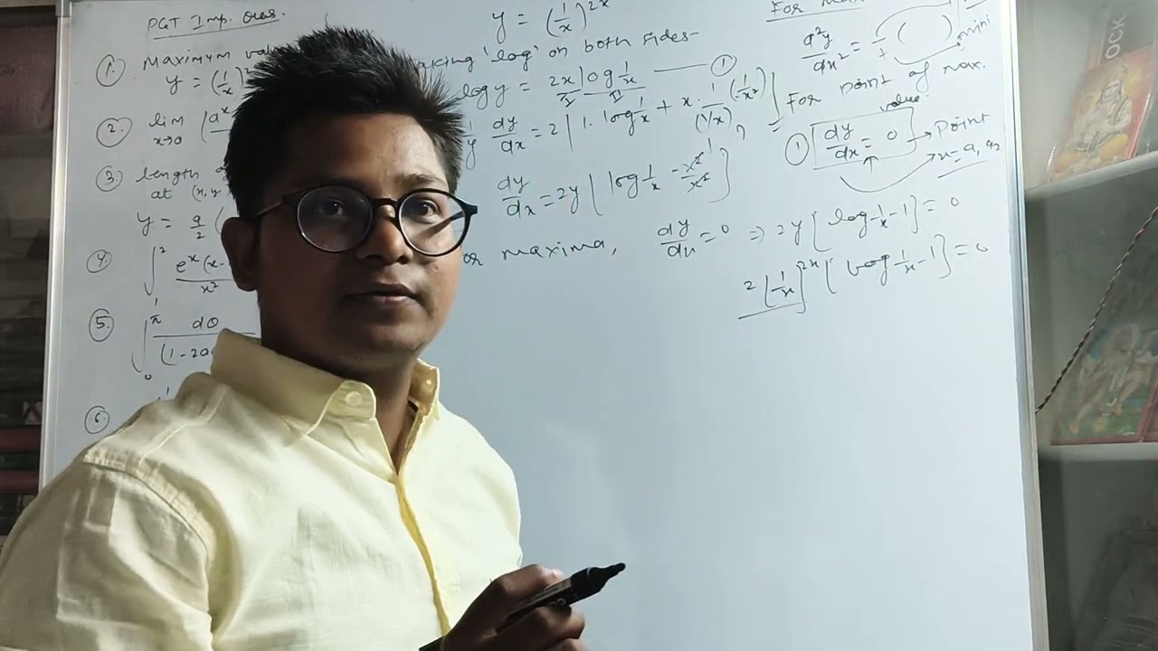 Find the maximum value of y if y = (x)^2x