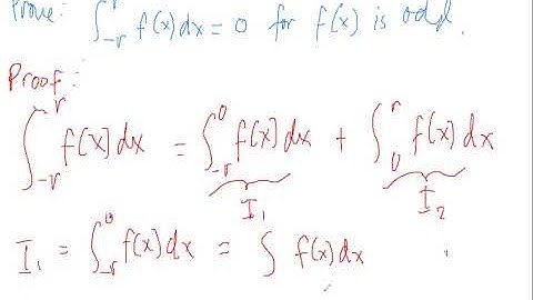 Proof of the definite integral of odd function is 0