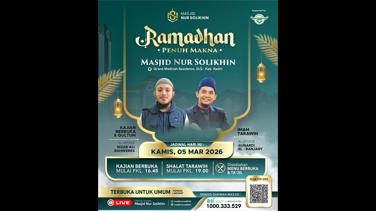 🔴 TARAWIH #17 - RAMADHAN 1447H - Episode selasa 5 Maret 2026