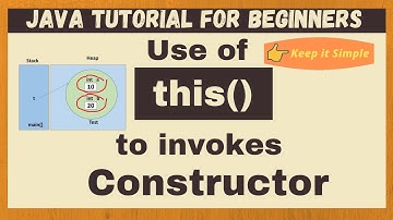 this() to invoke constructor | this keyword in Java
