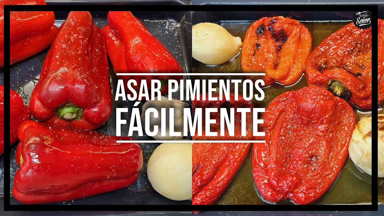 💡 ASAR PIMIENTOS ROJOS 🔥 +1 TRUCO para pelarlos fácilmente