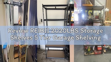 Review REIBII 2020LBS Storage Shelves 5 Tier Garage Shelving Heavy Duty, Adjustable Metal Shelving U