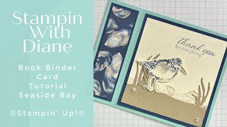 Book Binder Card using Seaside Bay
