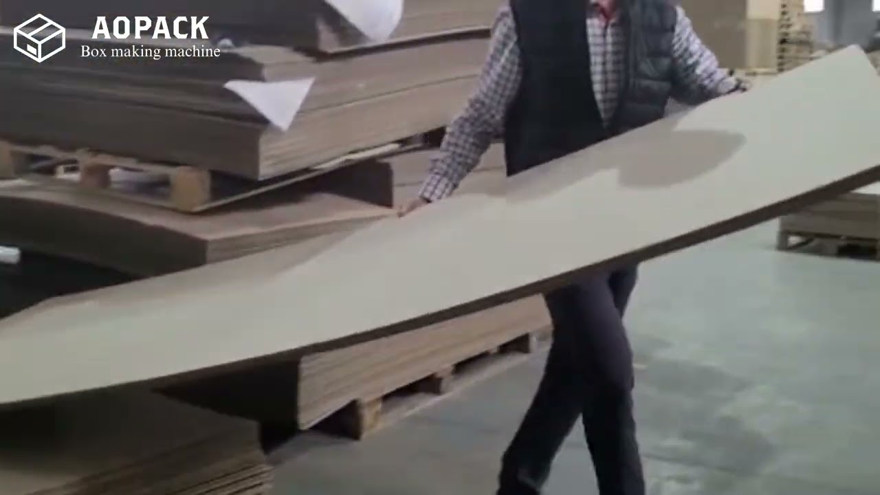 Aopack fully automatic box maker producing carton boxes fefco code