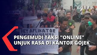 Pengemudi Taksi Online Geruduk Kantor Gojek, Tuntut Kenaikan Tarif Taksi Daring