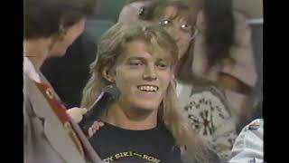 Bret Hart on Talk show. With Edge Adam Copeland and Joe E. Legend in the audience. 1993