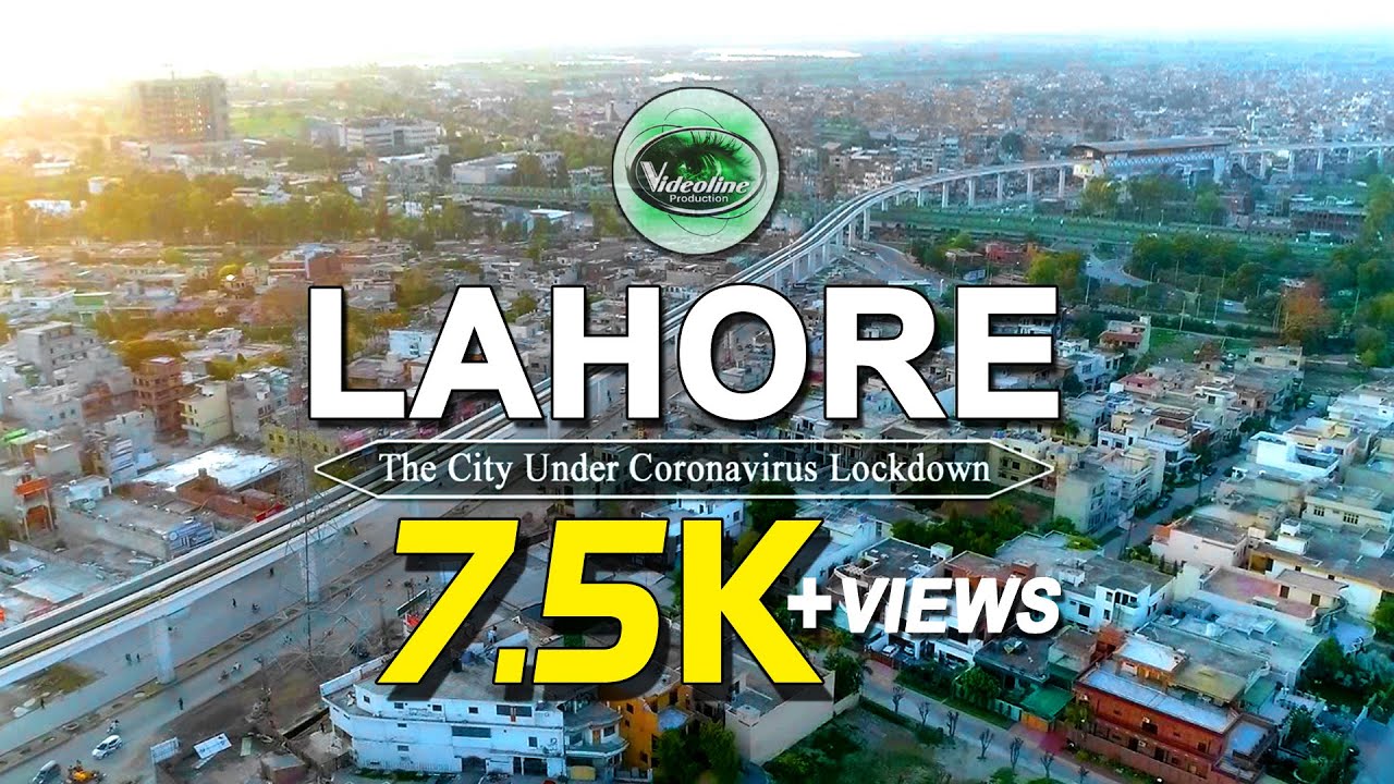 Lahore Lockdown Drone Video | Coronavirus COVID-19 | Orange line Metro Train Lahore Aerial View