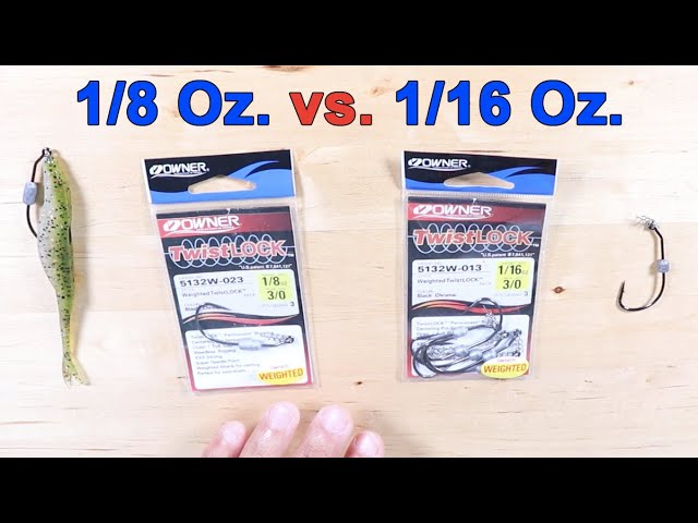 Owner TwistLock Swimbait Fishing Hook Review: 1/8 Oz vs. 1/16 Oz 