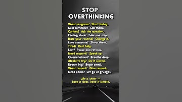 Stop Overthinking #shorts #motivational #mindfulness #quotes