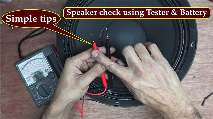 How to check speaker using analog tester and battery?
