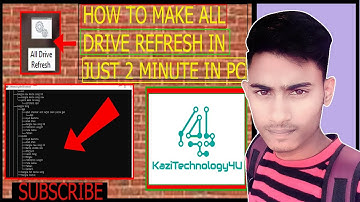 How To Refresh All Drive In PC One Click == 2020