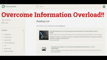 Overcome Information Overload With Dynomantle