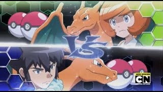 Pokemon XYZ battle: Charizard X vs Charizard Y
