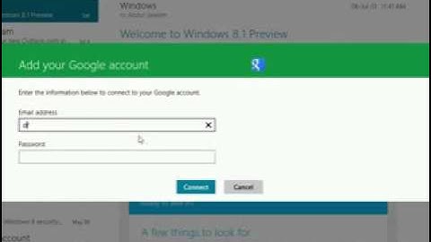 Add new Account on Windows 8 mail