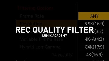LUMIX Academy S1H | 07 Recording Mode Filter