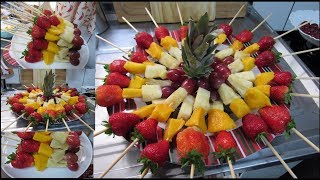 Como fazer espetinho de frutas para aniversário?