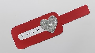 Heart Slider Greeting Card Tutorial :: Card Making Ideas :: DIY Love card Making :: Surprise Card