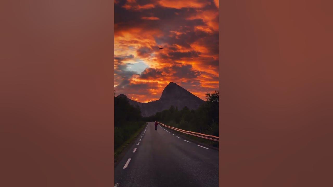 Midnight Sun 🌞 in Norway, Sweden. #midnight #sunrise #sweden