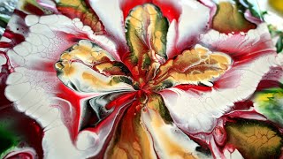 (600) FLOWER dip with ZIP LOCK BAG ~ Simple ACRYLIC POUR flower painting ~ Fluid art technique screenshot 5