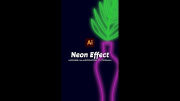 Create A Neon Effect With Adobe Illustrator #shorts