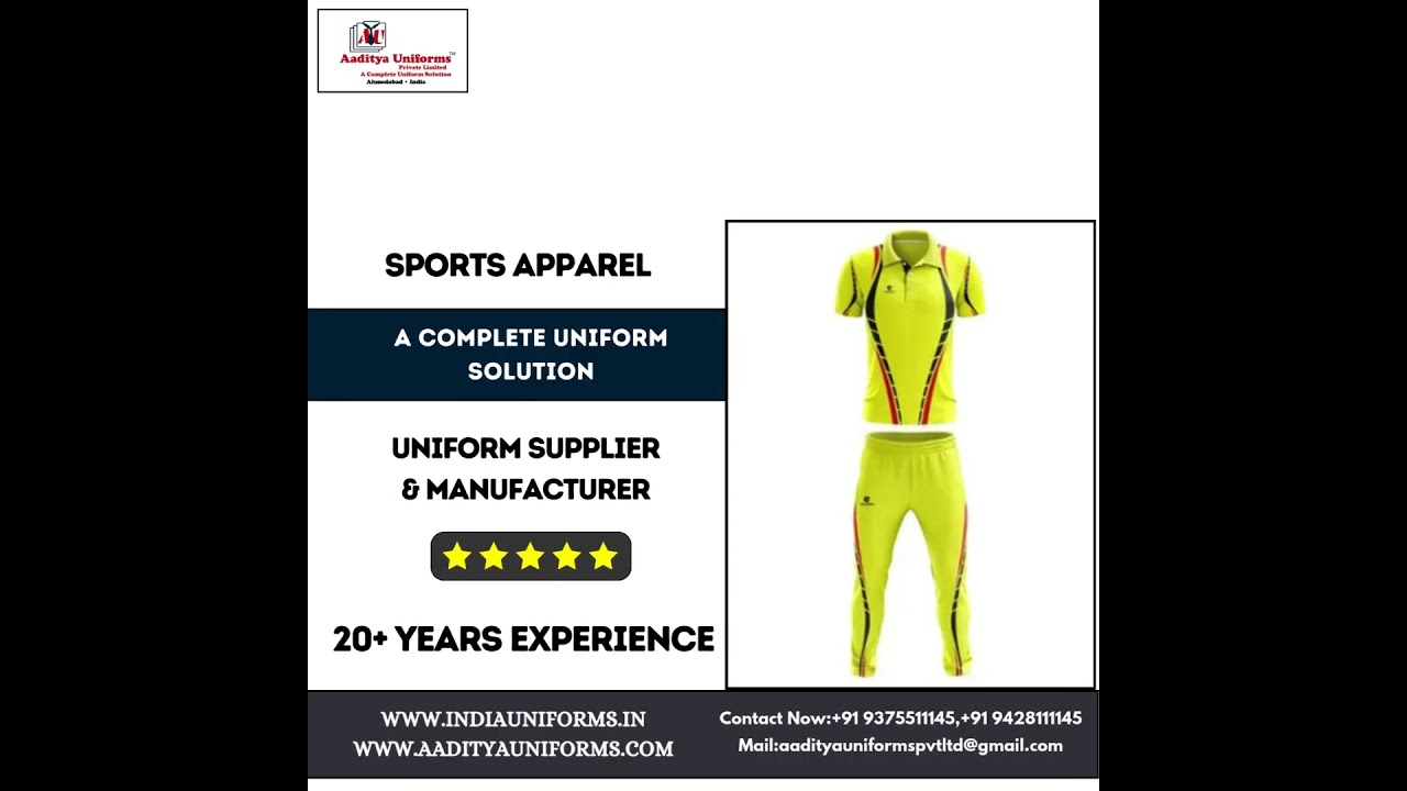 Sports Apparel Available At Aaditya Uniforms