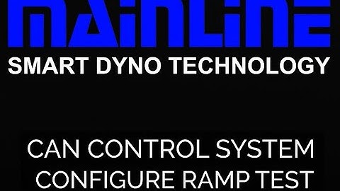 CAN CONTROL SYSTEM - CONFIGURE RAMP TEST