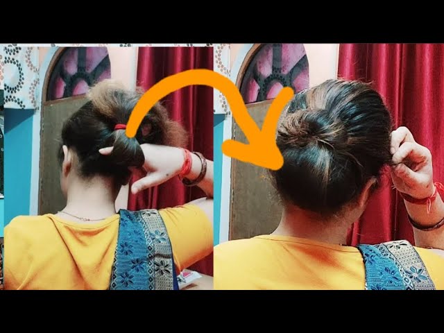 हफ़्ते के 7 दिनों के लिए 7 सुंदर हेयर स्टाइल|everyday easy self Juda bun  hairstyle tutorial|KaurTips - YouTube