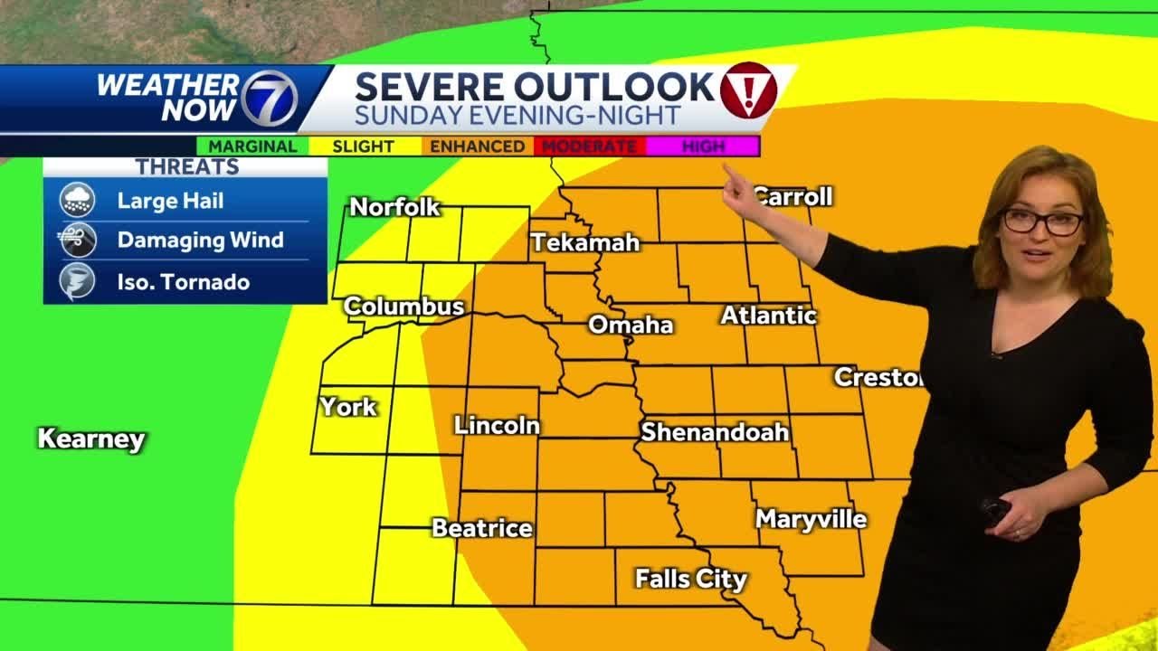 Severe storms likely Sunday evening - YouTube
