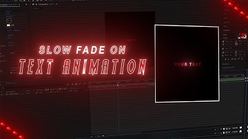 Slow Fade On TEXT ANIMATION | After Effects Tutorial | 2025.