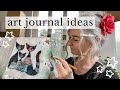EASY ART JOURNALING PROCESS! How to use collage in a mixed media art journal to fill your sketchbook
