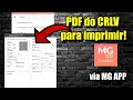 Como baixar CRLV/PDF documento do seu veículo para imprimir 2025  [MG APP]