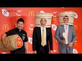 ナイツ、ミルクボーイのネタをパクる⁉ラグビー日本代表の田中史朗選手と共演「夜マック」新メニューPR発表会