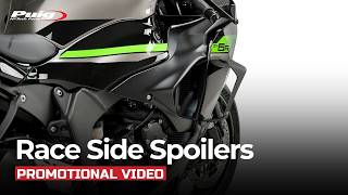 Puig Race Side Downforce Wings | Matte Black | Kawasaki Ninja ZX-6R 20