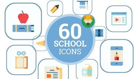 Icons Pack School Education Teacher Flat Animated Icons by animated-icons | AE Element Template