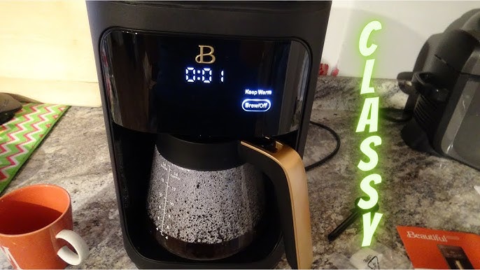 Beautiful 14 Cup Programmable Touchscreen Coffee Maker, Sage Green by Drew Barrymore