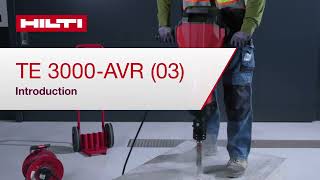 Introducing the new Hilti electric jackhammer TE 3000-AVR Demolition Breaker