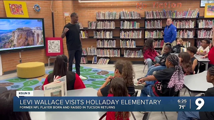Former NFL cornerback Levi Wallace inspires Tucson elementary students during school visit